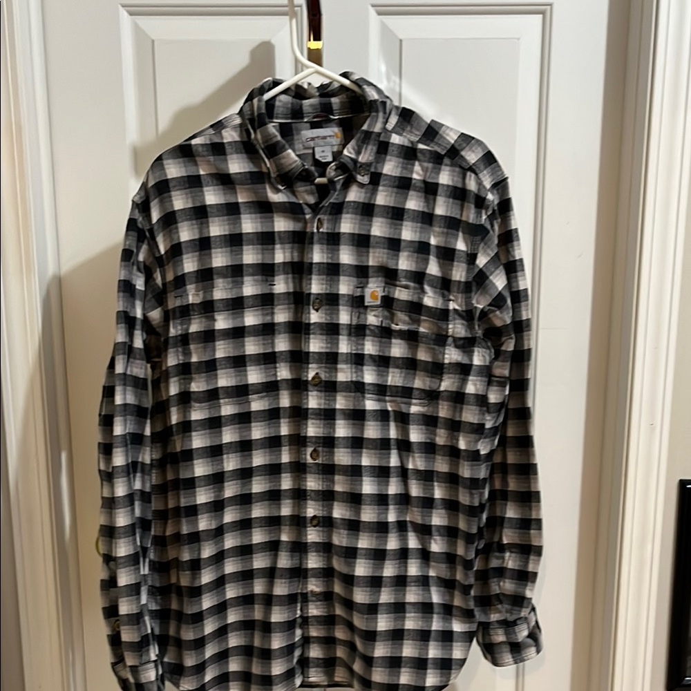 Carhartt Black and White Plaid Men's Shirt